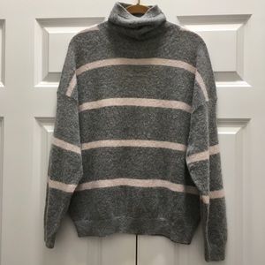 Peserico Italy Sweater Striped Metallic Lurex Alpaca Blend Italian 46, US Medium